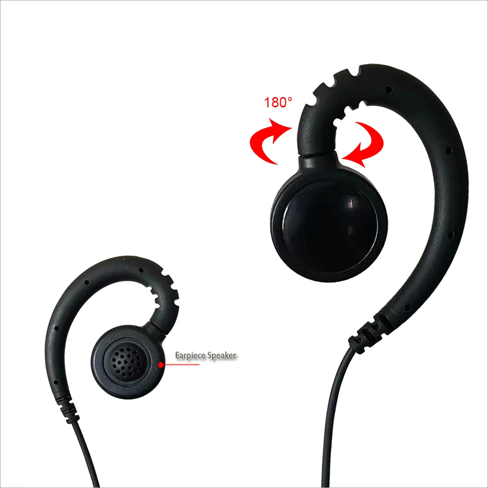 Push to Talk Button Earpiece Headset Walkie-Talkie Wired Headphone with Mic for CP200 CLS1100 1410 Replace Rln6423 Hkln4604