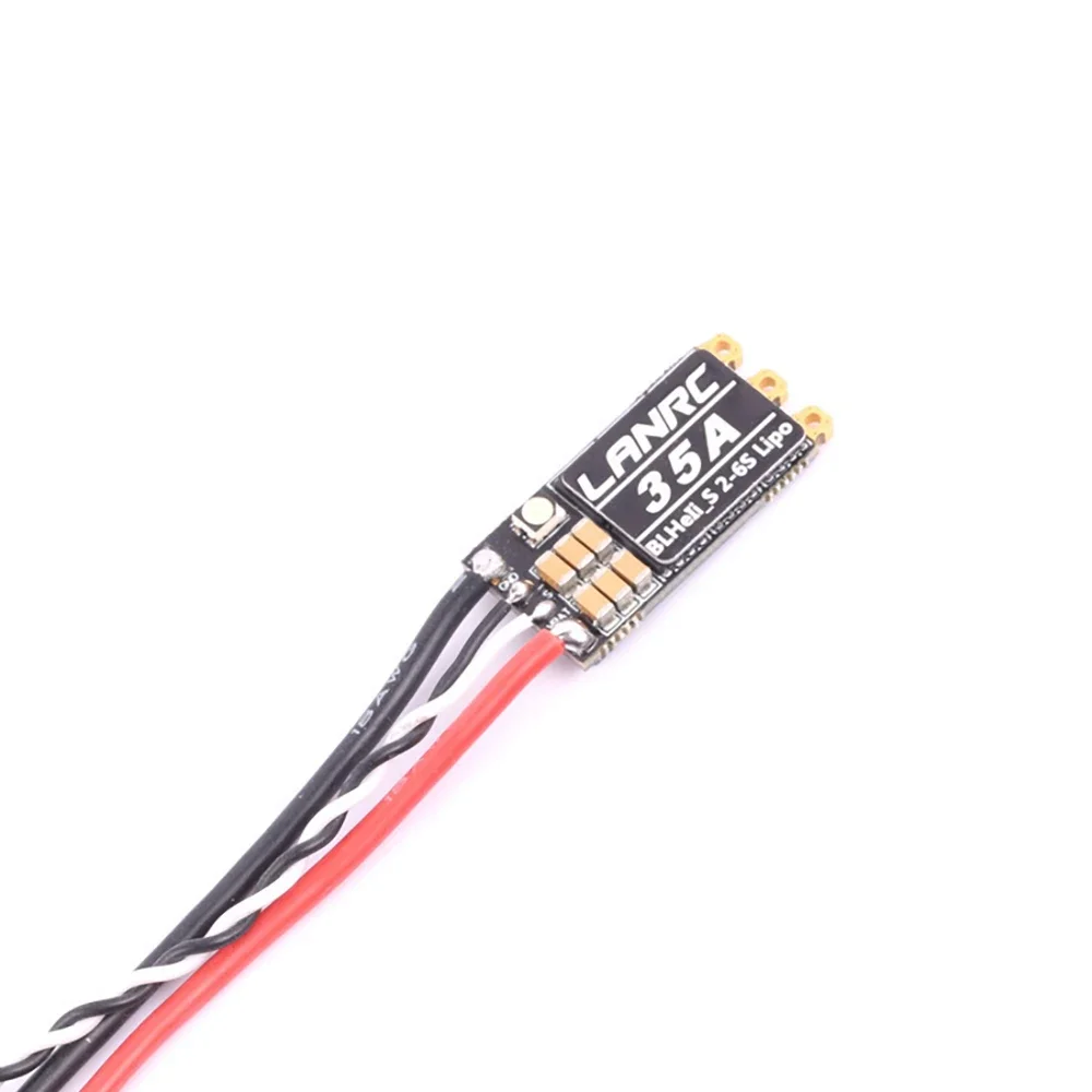 Фото LANNRC BLHeli_S 35A/45A Бесщеточный ESC Встроенный программируемый светодиод RGB D-Shot 150/300/600 ONESHOT125 2-6S для гоночного дрона на радиоуправлении №4