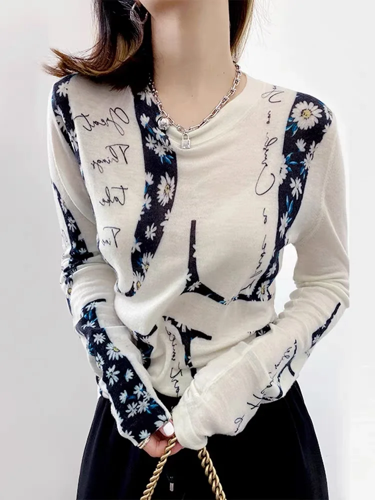 

Late Spring Woman's Sweaters Worsted Wool Jumper T-Shirt Female Pullover Thin Clothes Long Sleeve O-Neck Knitted Large Size Tops