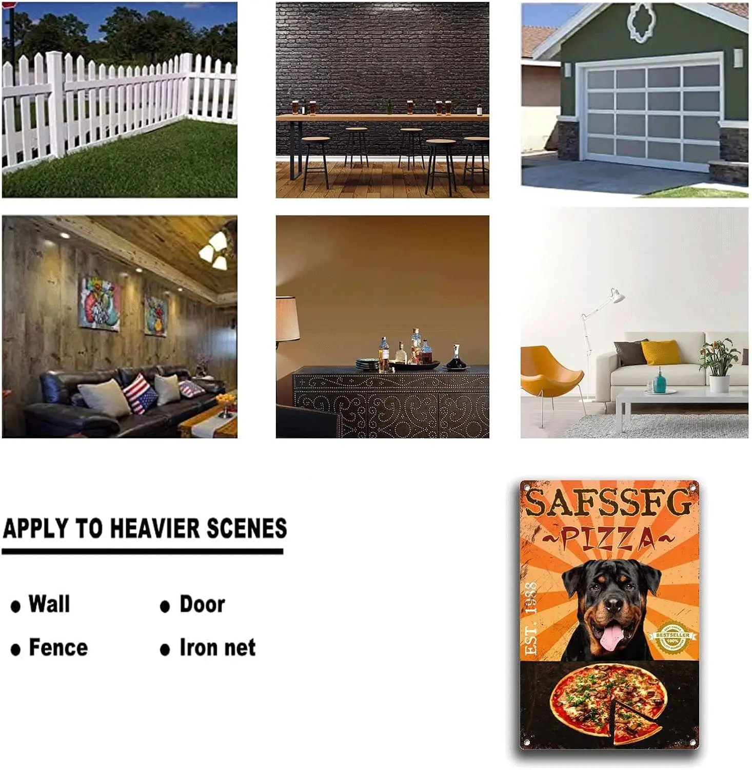 Tn Sgn Metl Logo Ретро Pzz для Rottweler Compny Wll rt Декор 8x12nch