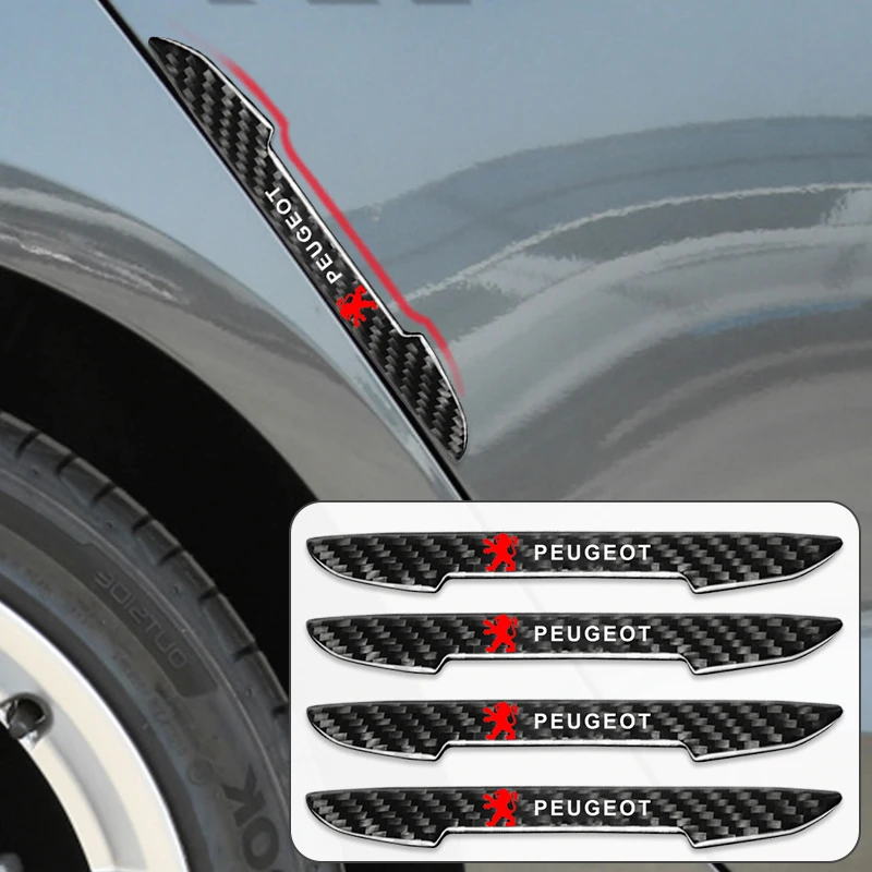 

Полоски для защиты от царапин на краях автомобильной двери для Peugeot 206, 207, 208, 307, 308, 3008, 2008, 508, 407, 5008, аксессуары