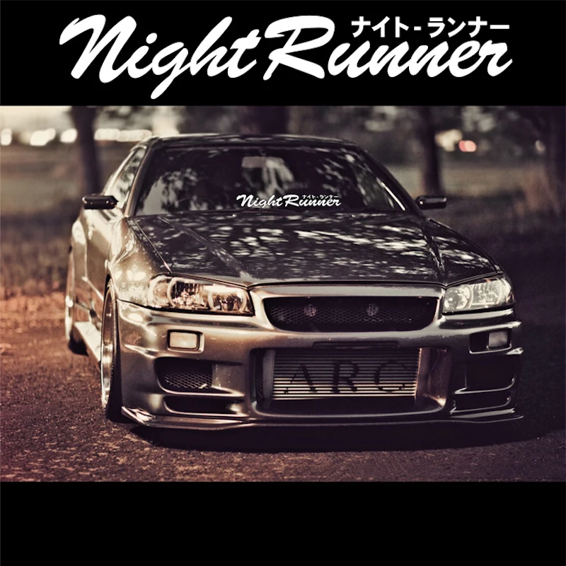 

S351 Night Runner японские фотообои виниловые наклейки водонепроницаемые для лобового стекла автомобиля модификация окон для уличных гонок hellafпы...