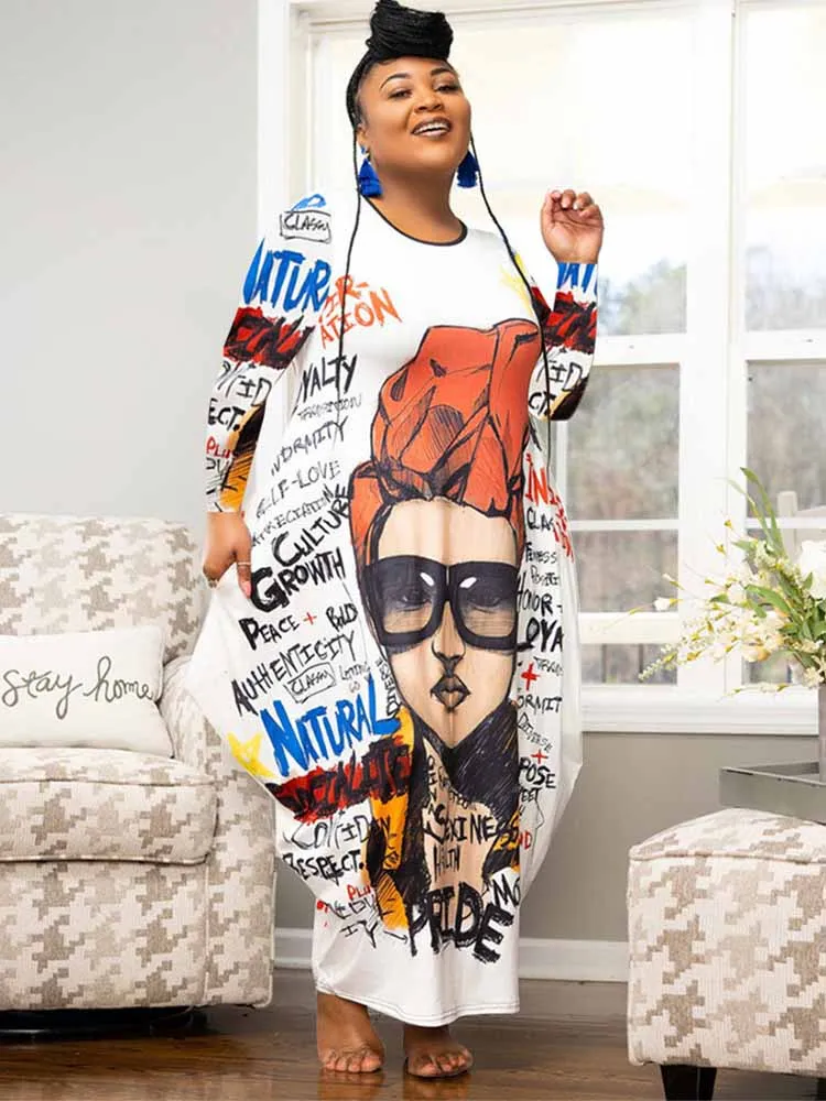 

African Dresses for Women 2022 New Elegant Ladies Maxi Dress Long Sleeve Casual Plus Size Dresses Wholesale Bulk Dropshipping