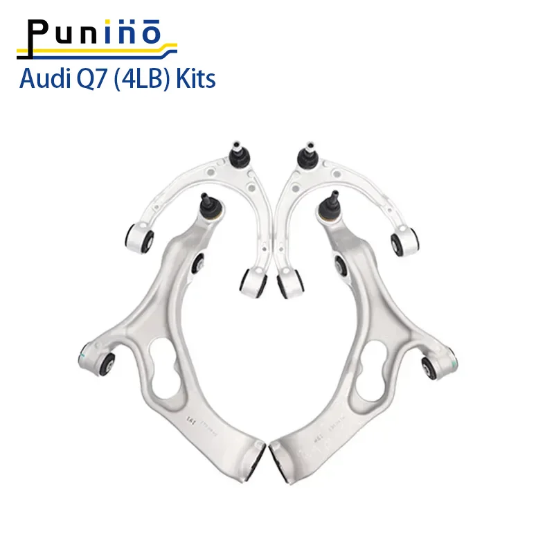 Комплект передних верхних и нижних рычагов управления Punino для Audi Q7 4LB SUV 2006-2016