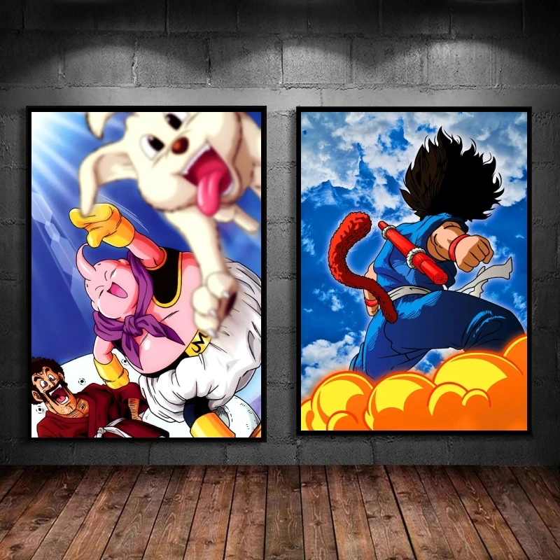 

Canvas Artwork Painting Dragon Ball Buu Birthday Gifts Decoration Paintings Classic Modular Prints Cartoon Character Picture