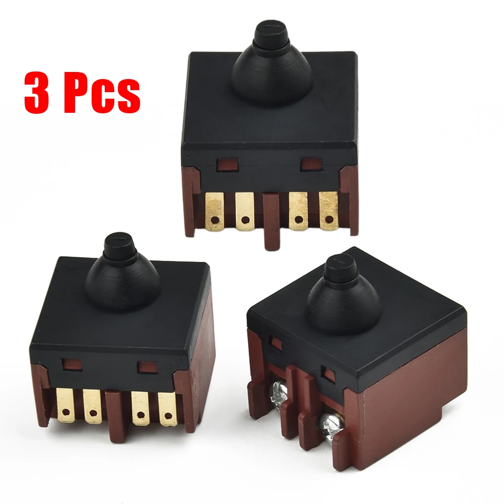 

3pcs Angle Grinder Switch Push Buttons Replacement Push Button Switch For Angle Grinder 100 Polisher Accessory 2.5x2.5cm