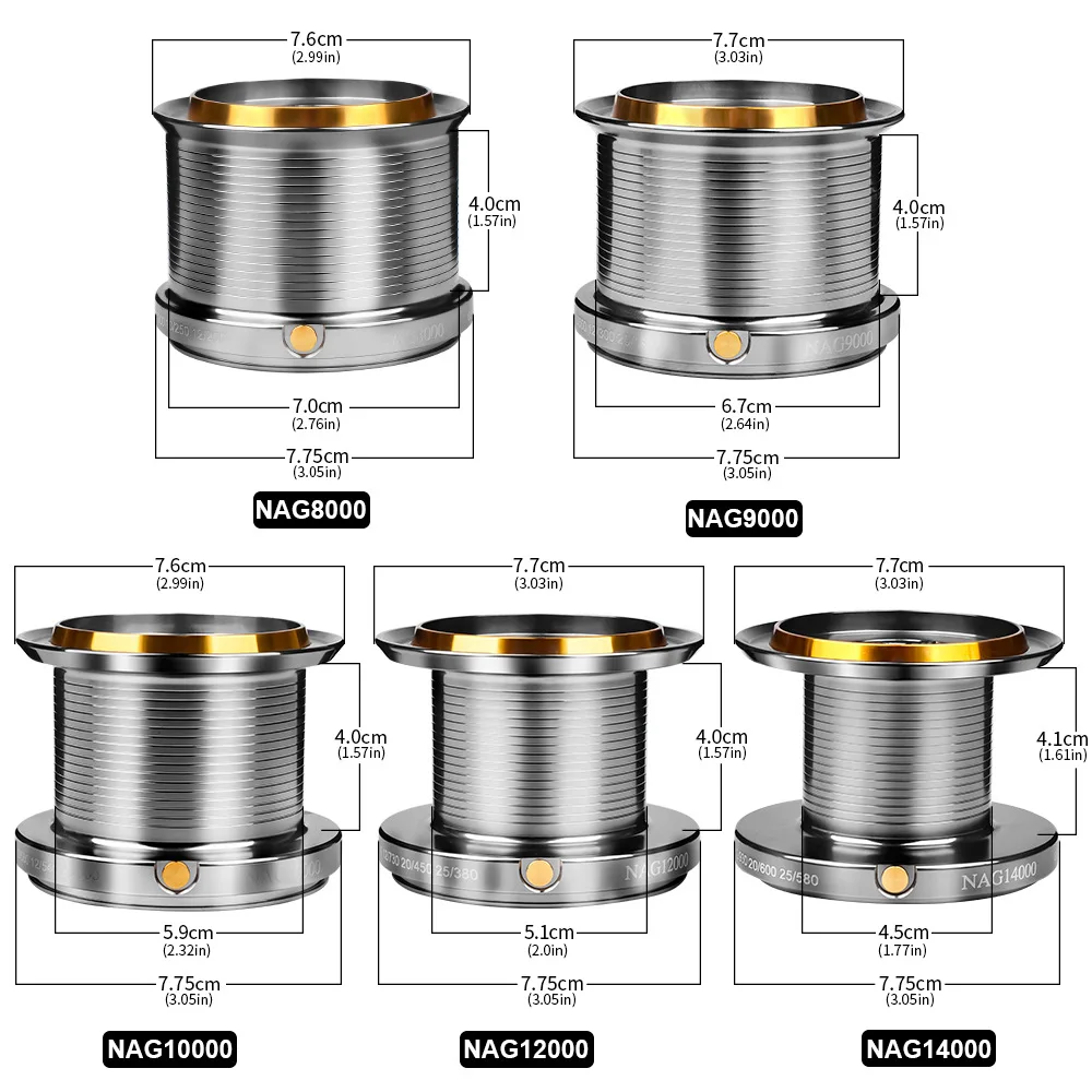 8000-14000 Металлическая спиннинговая катушка с максимальным сопротивлением 18 кг и