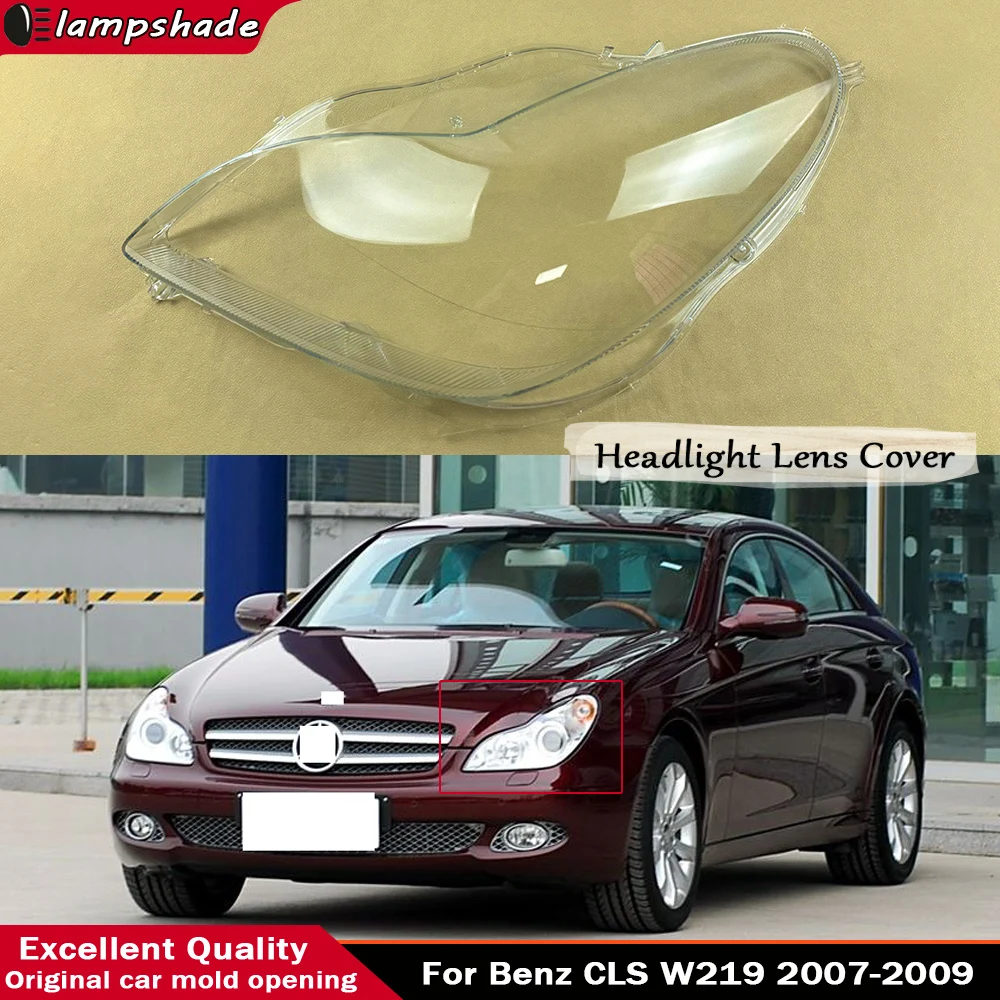 Для Benz CLS W219 CLS300/350/500/550 2007-2009 абажур для фар прозрачная маска крышка линзы корпус