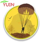 Забавная наклейка на автомобиль, острые ощущения, парашют, стильные Мультяшные художественные наклейки, модные ПВХ украшения, мотоциклетная Водонепроницаемая наклейка, 14*13 см