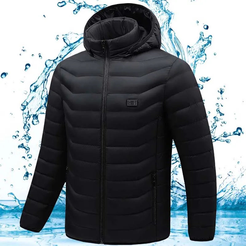 9-зонная куртка с одним контролем и подогревом зимняя мужская уличная теплая