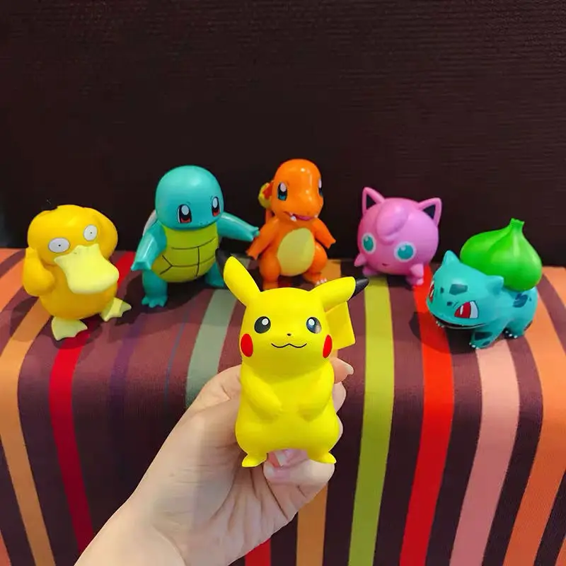 

Аниме-фигурка покемона 6 шт./компл., игрушка Psyduck из ПВХ, кавайное украшение для торта, украшение для автомобиля, фигурка для детей, игрушка на ...