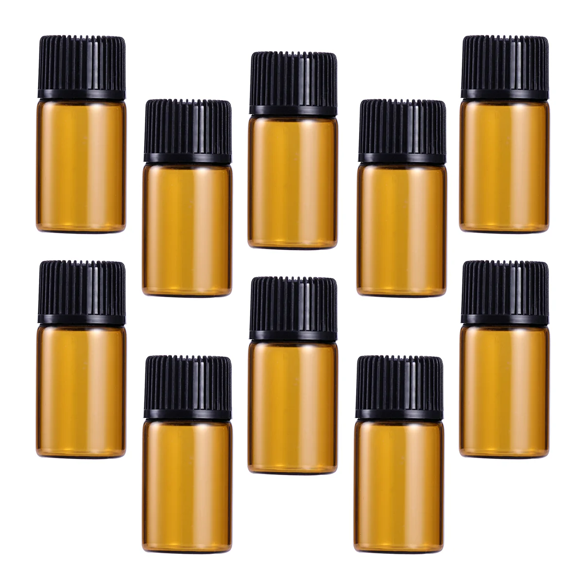 

30 Pcs 5ml Mini Amber Glass Vial Bottles and for Essential Oils Chemistry Sample Sack