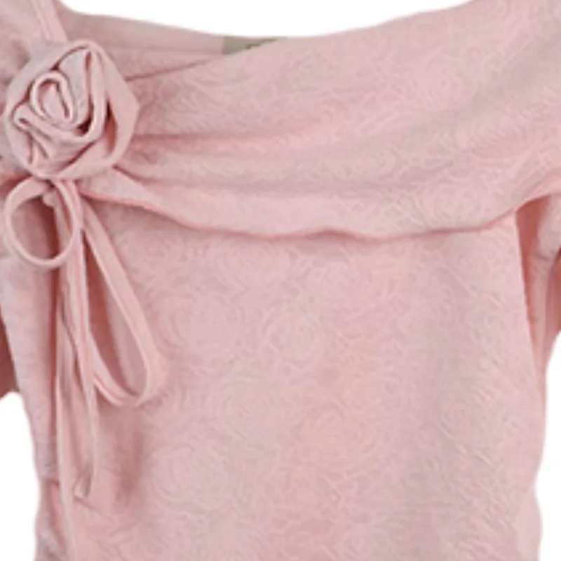 Футболка женская однотонная с квадратным вырезом Модный пикантный топ в стиле