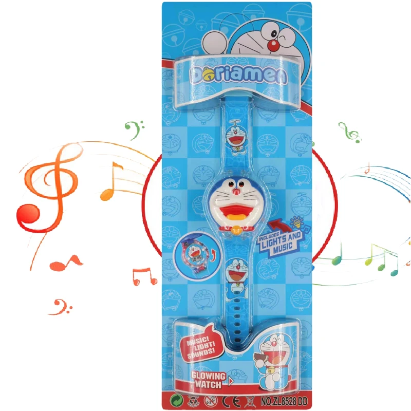 Новинка Лидер продаж Детские светящиеся музыкальные часы Pokemon Pikachu флип-часы для