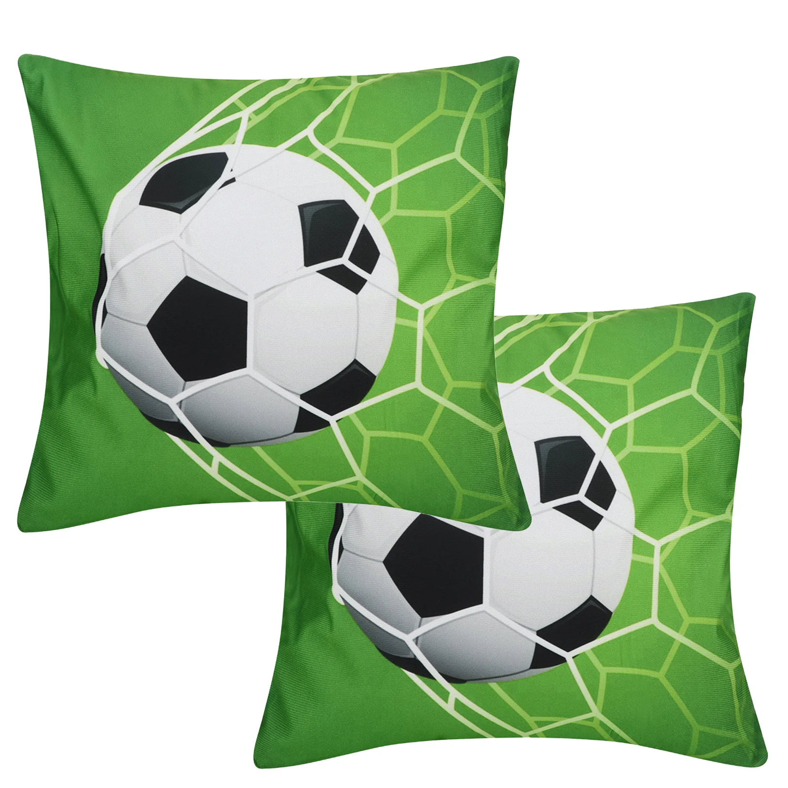 

2Pcs Sports Ball Pattern Style Cushion Cover Couch Sofa Pillow Case Pillowcase for Home DecorationFootball