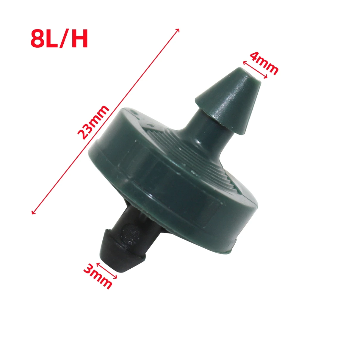 

2L/H 4L/H 8L/H Компенсирующие давление капельницы 4/7 мм шланговый интерфейс сад газон фруктовый сад сельское хозяйство орошение капельный излучатель 20 шт.