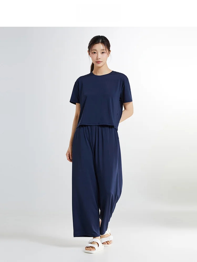 Spao Южная Корея Same Sle новинка лета 2024 женская базовая футболка с круглым вырезом и