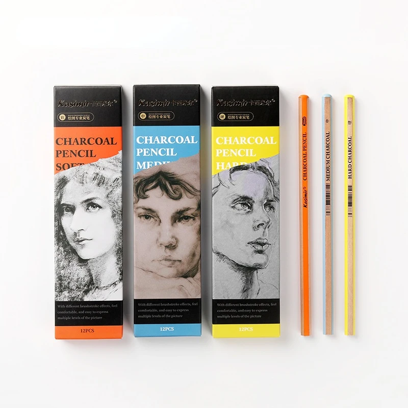 12/box Professional Wood Drawing Sketch Pencils Soft Medium Hard Art Painting Charcoal Student Drawing Sketch Art Supplies