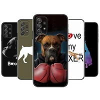 boxer dog phone case hull for samsung galaxy a70 a50 a51 a71 a52 a40 a30 a31 a90 a20e 5g a20s black shell art cell cove