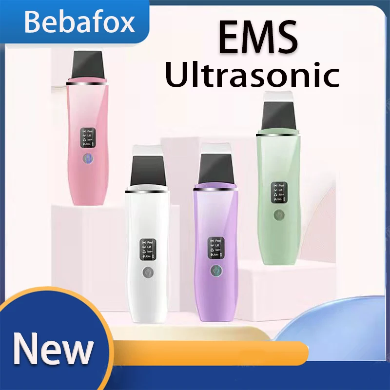 

Facial Spatula Peeling Skinner EMS Ultrasonic Skin Scrubber Device Vibration Shovel Ion Acne Blackhead Remover Clean Cavitation