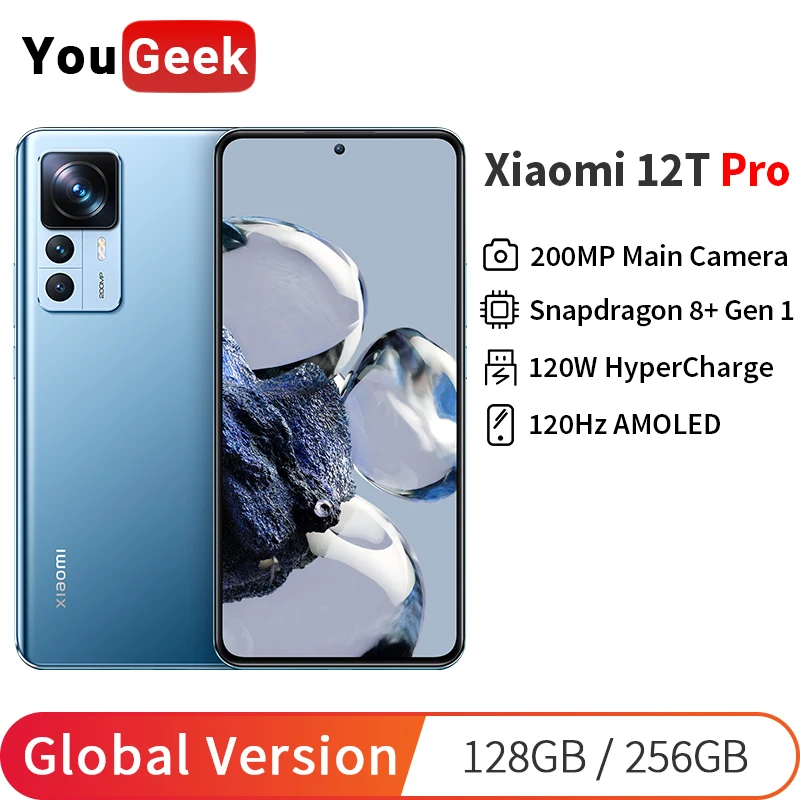 Новинка Смартфон Xiaomi Mi 12T Pro Snapdragon 8 + Gen 1 Тройная камера 120 МП Вт HyperCharge Гц AMOLED - Цена: 50203.96