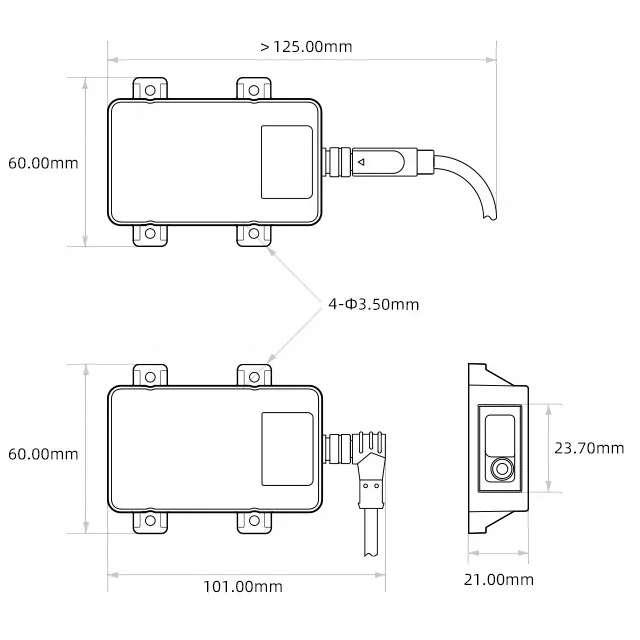 Диапазон 40 м точность 1 мм скорость 20 Гц интерфейс RS232 лазерный датчик измерения
