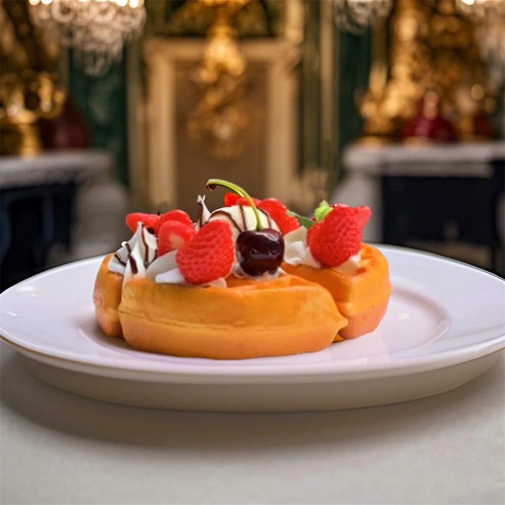 Вафельный фруктовый крем-десерт Золотой хрустящий вафль Вкусная история