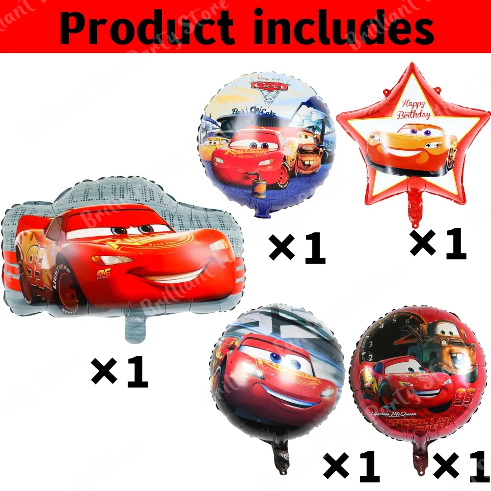 

Набор фольгированных шаров Disney Cars 5 шт.