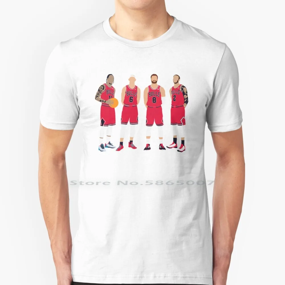 2021-Derozan Caruso Lavine Ball T Shirt 100% хлопок Bulls Баскетбол Zach Lonzo Demar Derozan Alex |