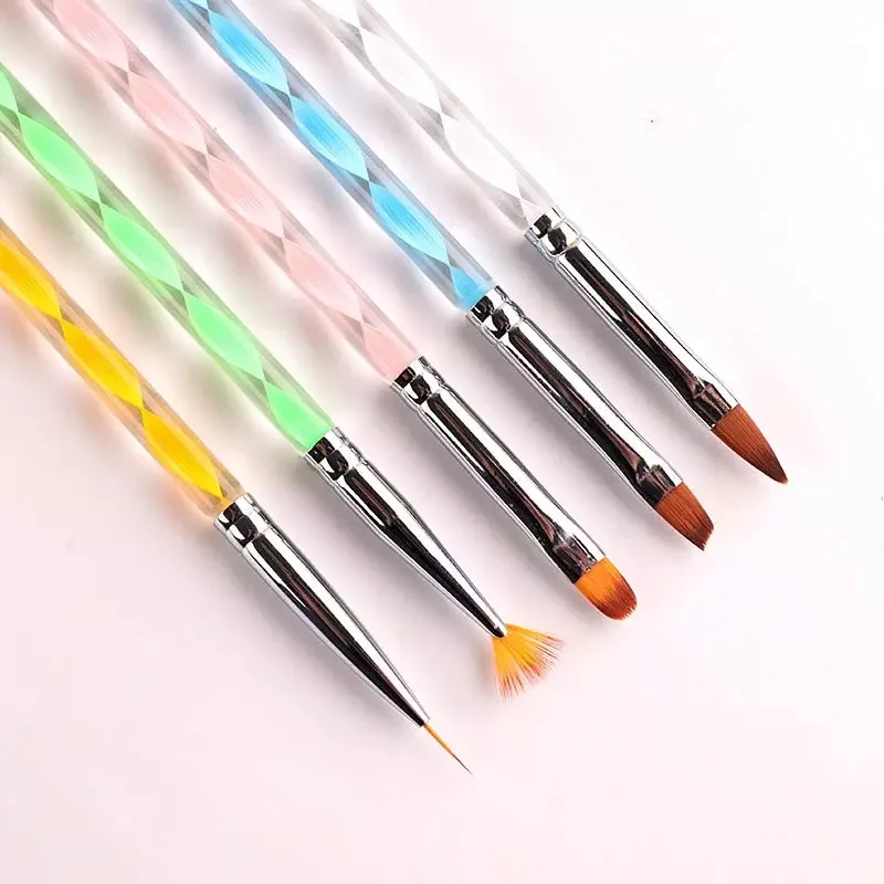 

Acrylic Nail Art Liner Brush 3D Ultra-thin Line Drawing Pen French Stripe UV Gel Painting Brushes Building Tools