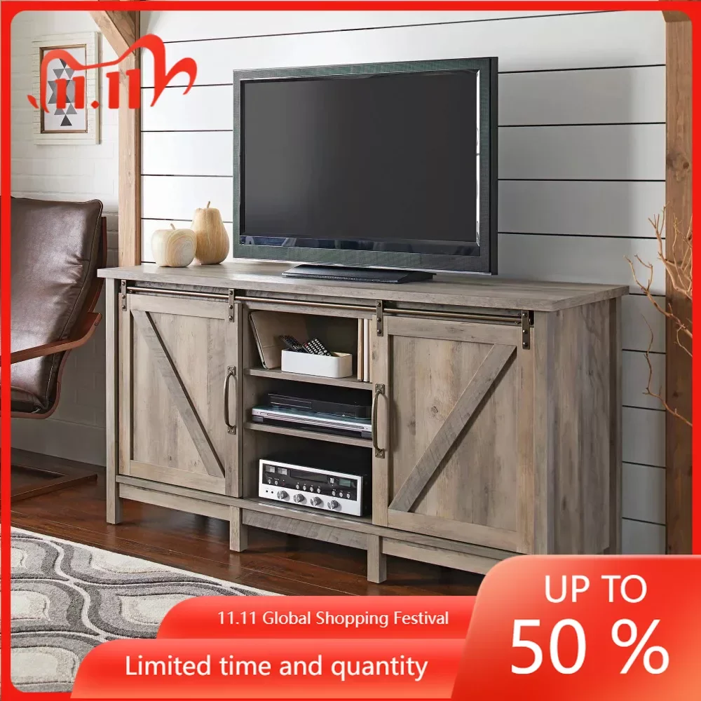 

Современная фермерская телевизионная подставка для телевизоров до 70 дюймов, мобильный телевизор, стулья для гостиной с деревенской серой отделкой, телевизионные столы, домашняя мебель Btv