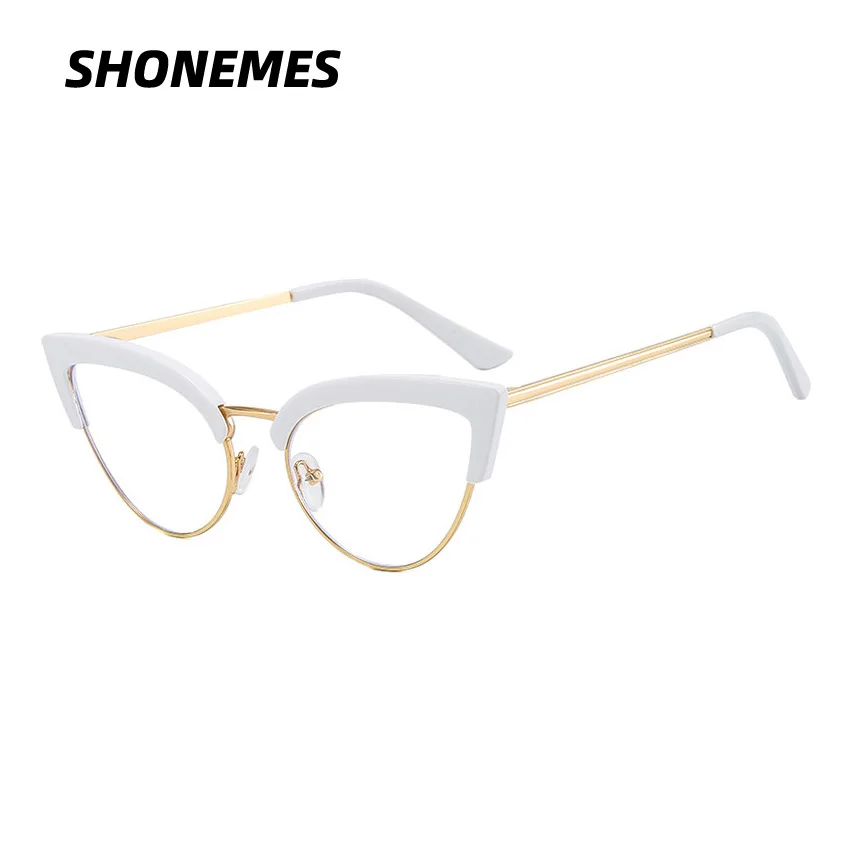 SHONEMES очки кошачий глаз в полуоправе с защитой от синего света оптические