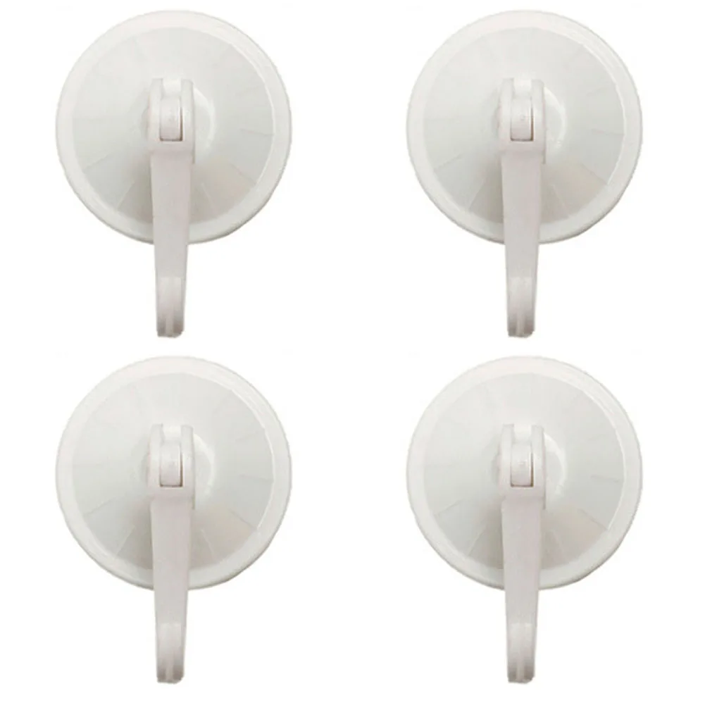 

4Pcs 5.5cm Seamless Removable Vacuum Suction Cup Holder Strong Bathroom Round Hook Hanging Plastic