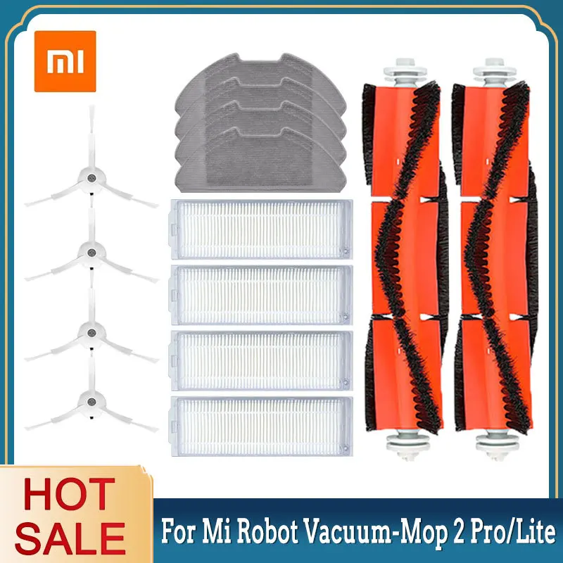 Hepa Filter For Xiaomi Mi Robot Vacuum-Mop 2 Pro Lite Mop Cloth Main Side Brush Mijia Vacuum Cleaner Accessories Kit For Home