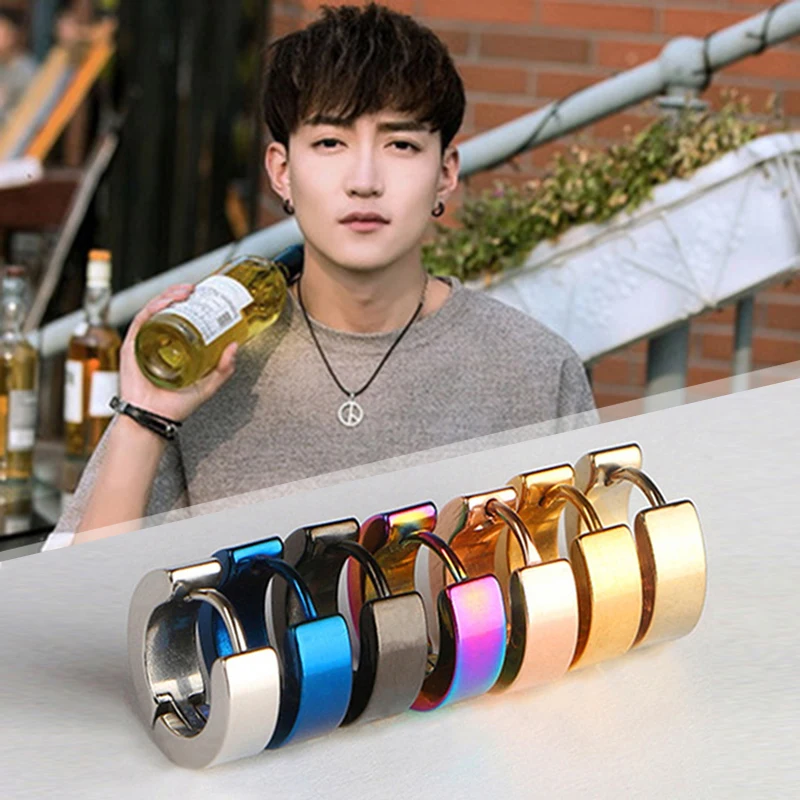

1pcs Personalized Vintage Stud Earrings Hip Hop Men's Women's Earrings Titanium Steel Men's Men's Stud Earrings Couple Earrings