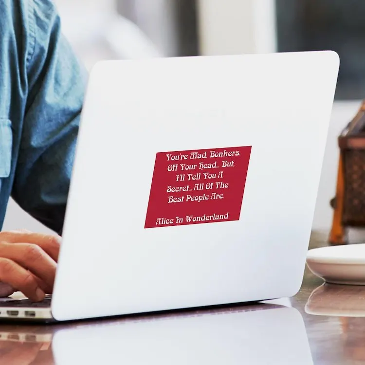 

Наклейка «You Are Mad» прямоугольная для декора ноутбука, спальни, автомобиля, милый мультяшный модный чемодан для общественных мест