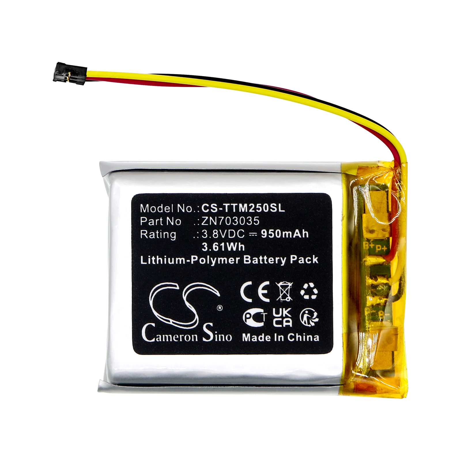 Сменный аккумулятор CS для Teltonika TM250 ZN 703035 950 мАч / 3 61 Втч