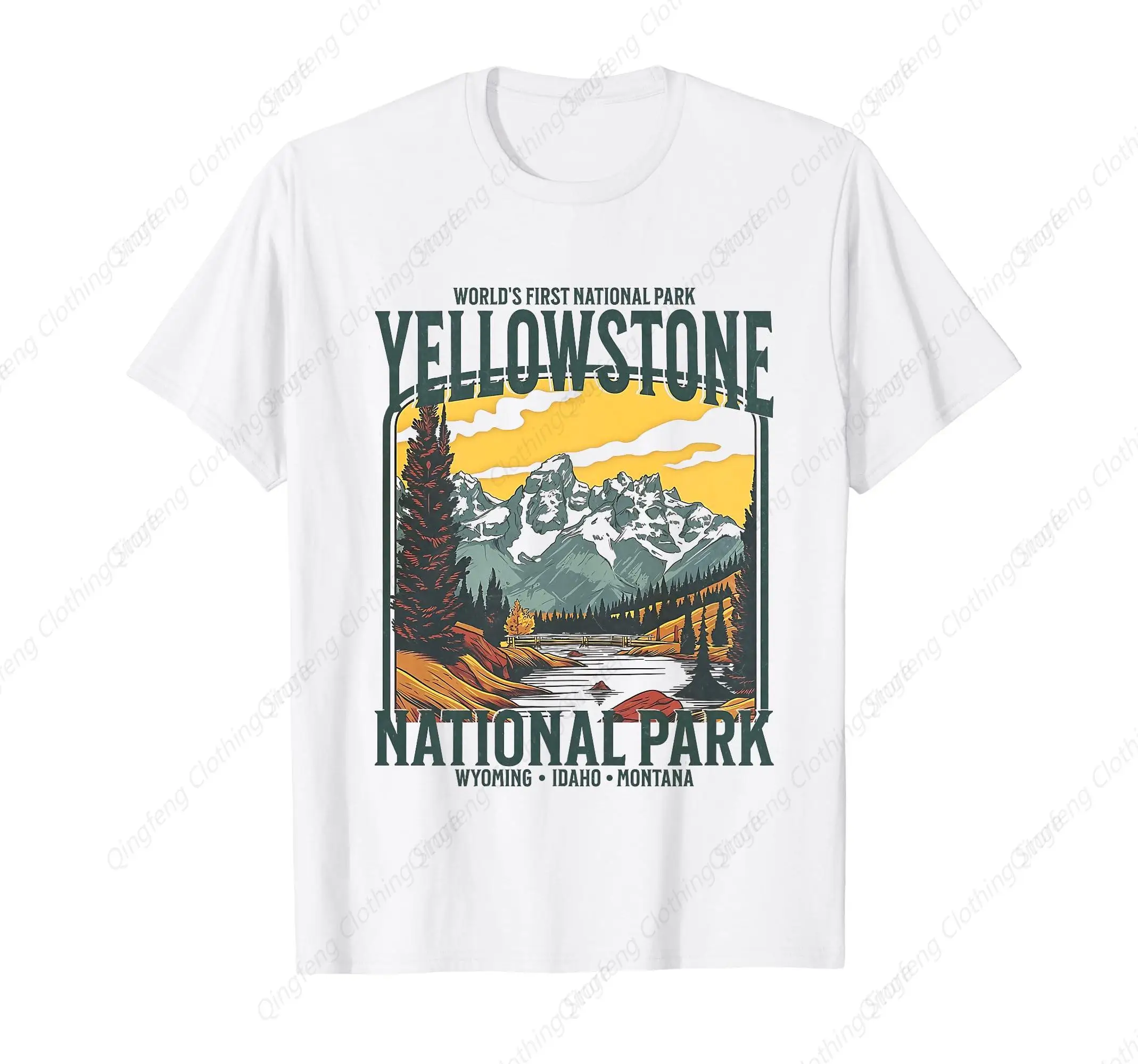 Футболка с художественным принтом в национальном парке для отдыха