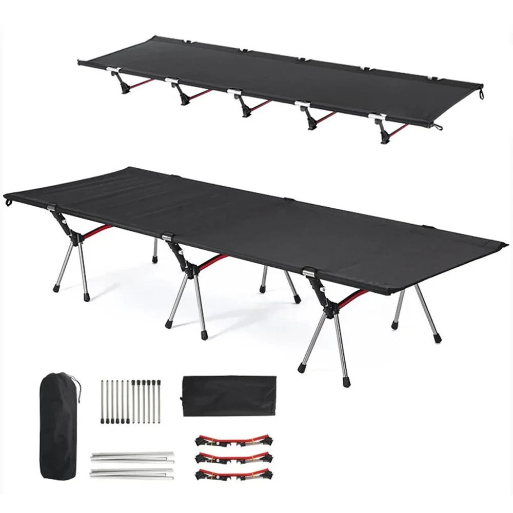 

Outdoor Camp Bed Travel Base Camp Cot Hiking Camping Comfortable High and Low Styles Available Sleeping Cot Bed
