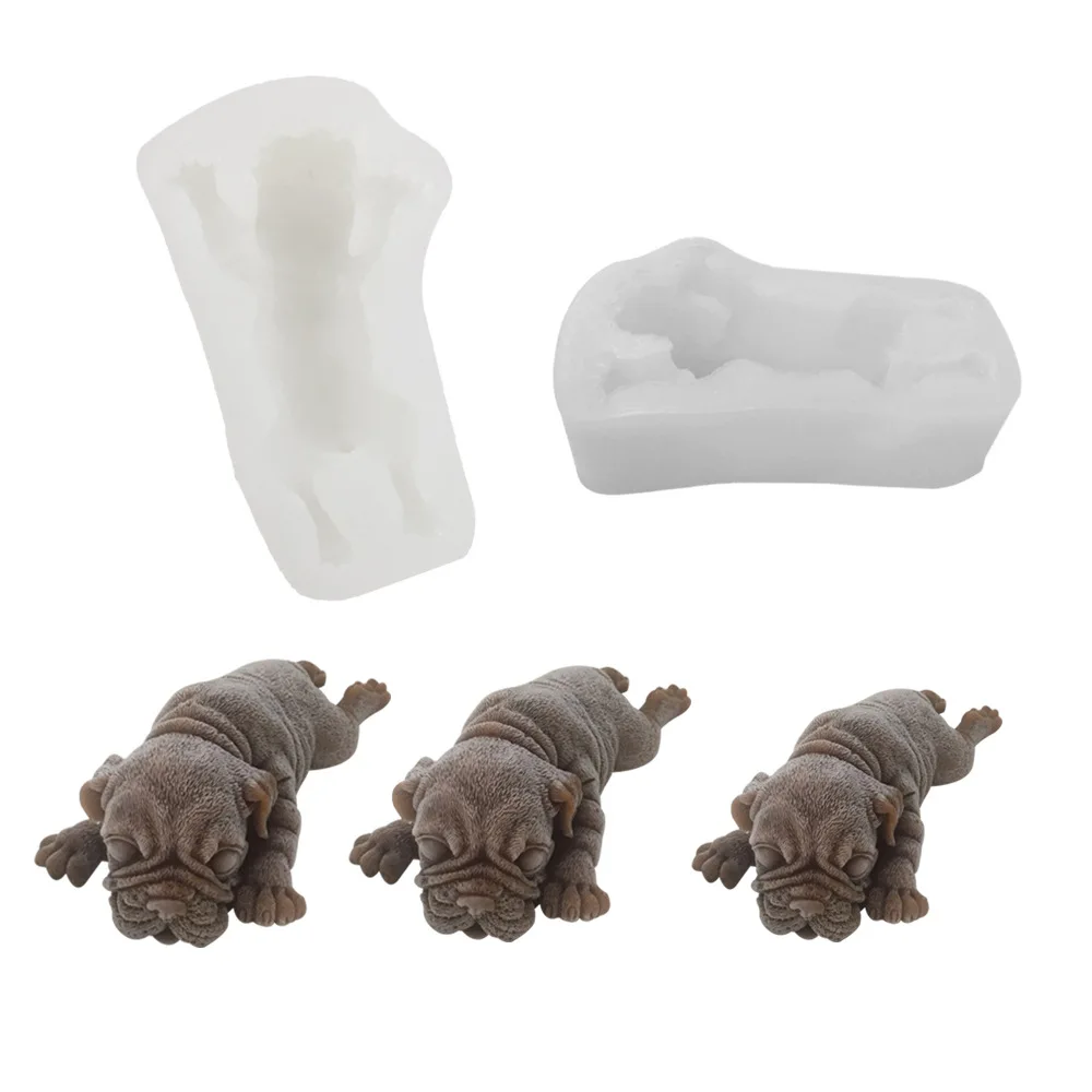 

3D Dog Fondant Silicone Mold DIY Chocolate Baking Tool Cake Decor Pudding Candy Cookies Bread Pastry Mold Kitchen Bakeware