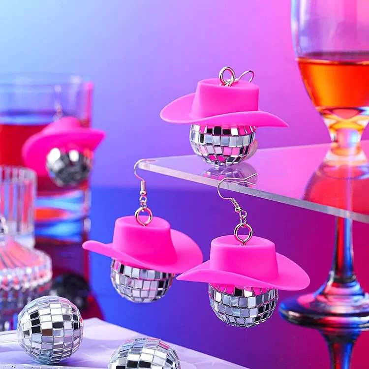 

Disco Earrings with Cap Metal Earrings