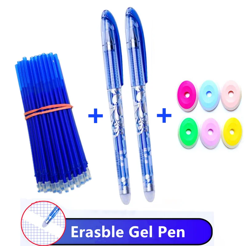 

80+6+2pcs Kawaii Erasable Pen Refills Rod Gel Pens 0.5/0.38 Girls Boys Writing School Supplies Office Accessories Stationery