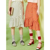 metersbonwe women chiffon skirt vintage asymmetric design half skirts for girls summer anee length office lady half dresses