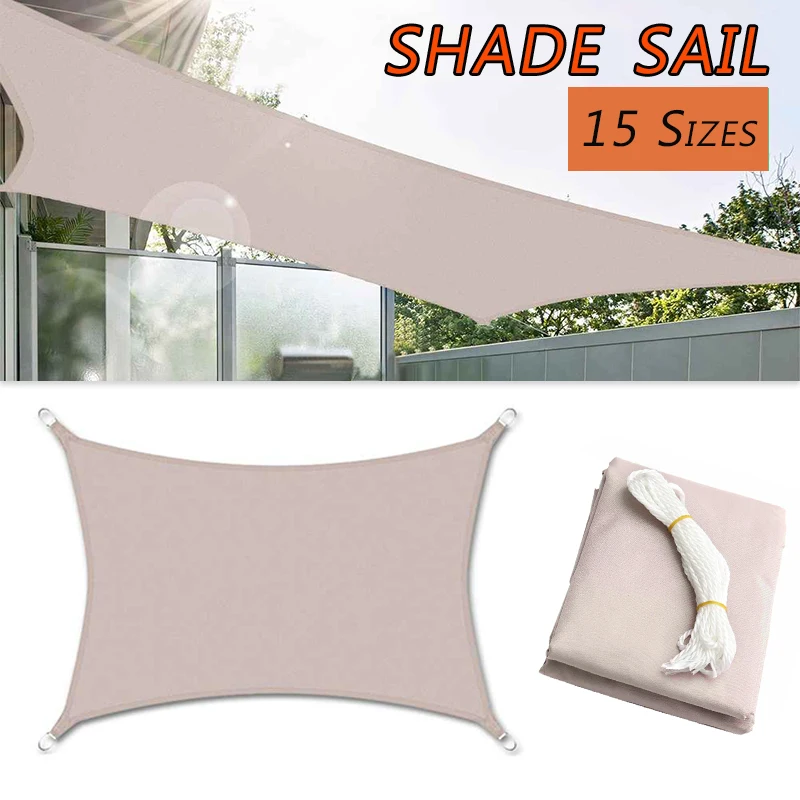 

Multi-size Waterproof Shade Sail 300D Oxford Cloth Sunshade UV Protection Awning Garden Patio Party Outdoor Camping Sun Shelter