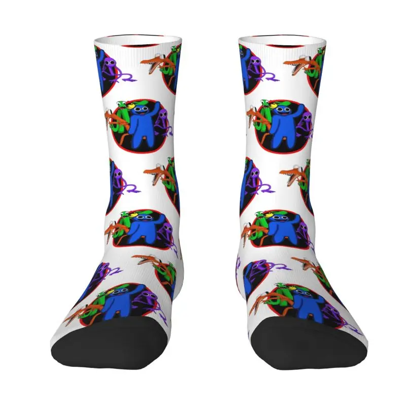 

Мультяшные милые кавайные носки с радужными героями аниме-игры для друзей, мужские и женские теплые модные новые короткие носки