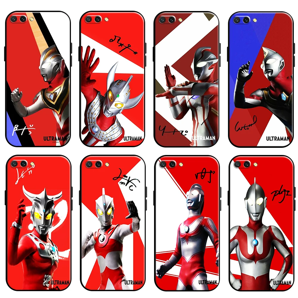 

Anime Ultraman For Huawei Honor 10 10i 9 9A Honor 10X 9X Lite Pro Phone Case Black Silicone Cover Liquid Silicon Coque Soft