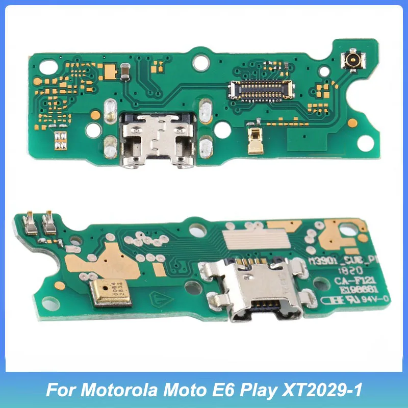 Фото USB-плата зарядного устройства для Motorola Moto E6 Play XT2029-1, гибкий кабель-разъем для зарядки, запчасти для ремонта №1