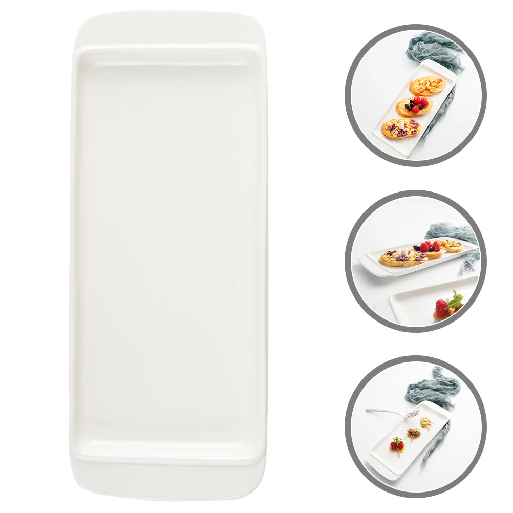 

Plate Traydish Serving Party Plates White Appetizer Ceramic Dinner Candy Display Centerpiece Table Server Coffee Trays Salad