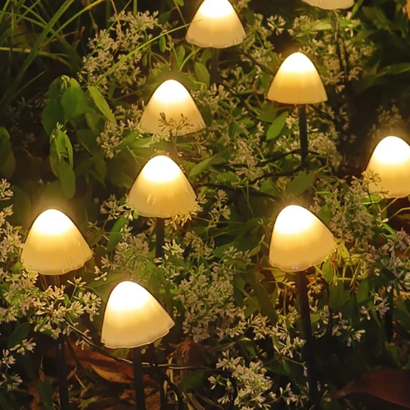 

Светодиодная уличная гирлянда в виде грибов на солнечной батарее