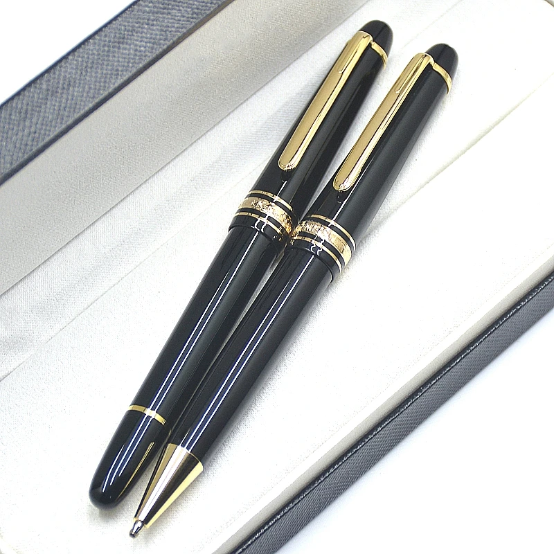 

High Quality Monte Msk-145 Black Resin Rollerball Pen MB Ballpoint Pen Office School Writing Fountain Pens With Serial Number